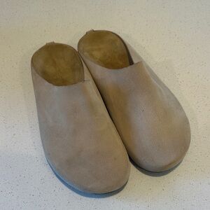 The Row Hugo Suede Slip On Mules